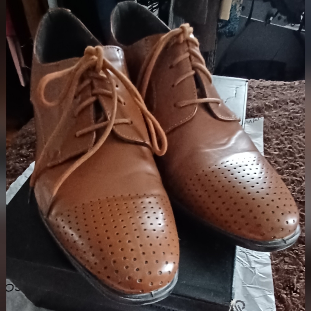 Men's Civilized Oxford leather Softstags w/ Memory foam - Picture 2 of 7
